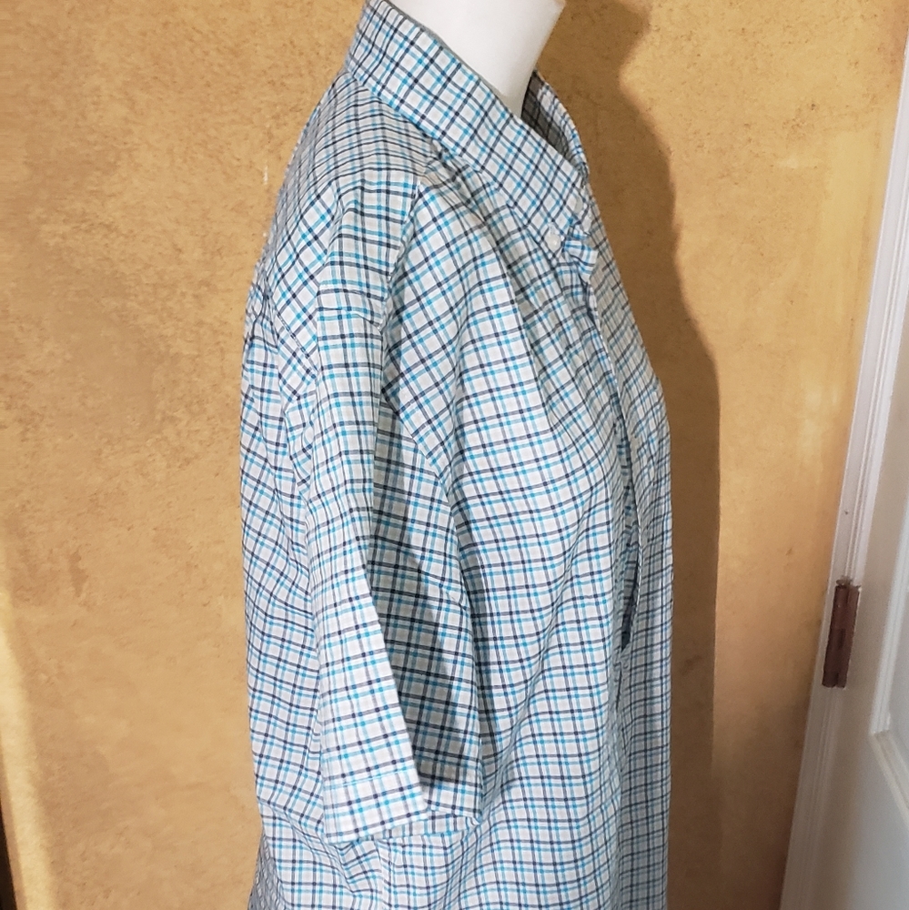 Chaps Custom Fit Buttons Up Short Sleeve Shirt L - image 3